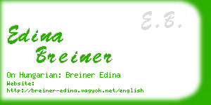 edina breiner business card